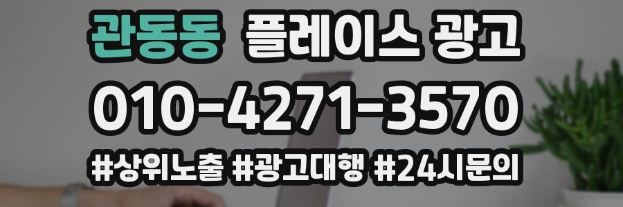 관동동 플레이스 광고