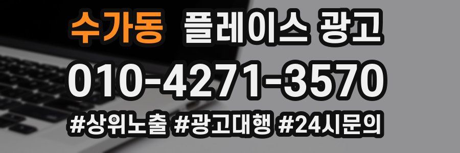수가동 플레이스 광고