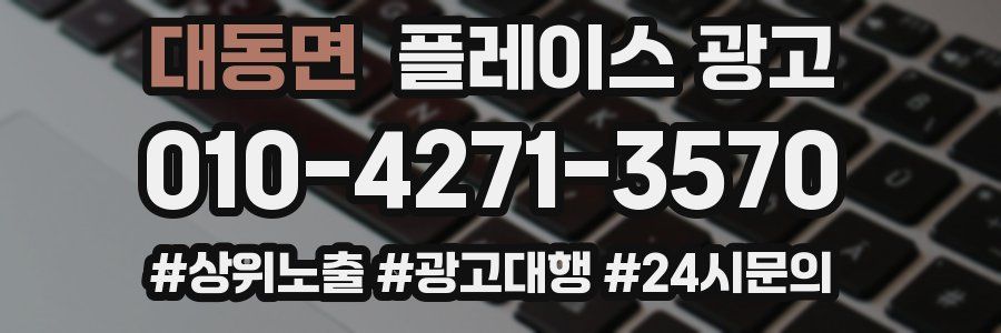 대동면 플레이스 광고