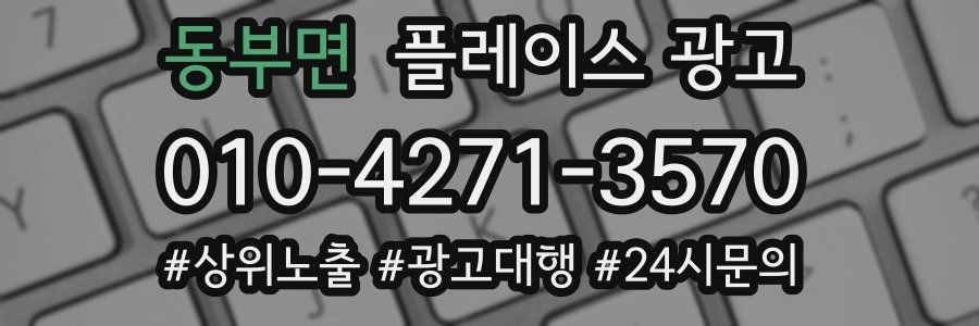 동부면 플레이스 광고