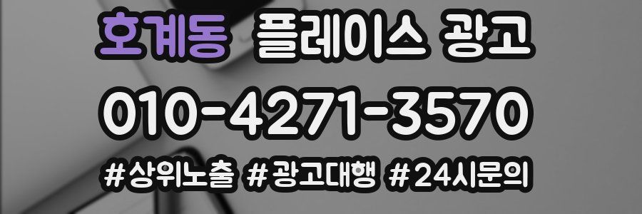 호계동 플레이스 광고