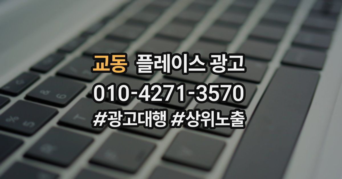 교동 플레이스 광고