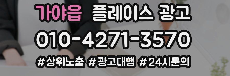 가야읍 플레이스 광고