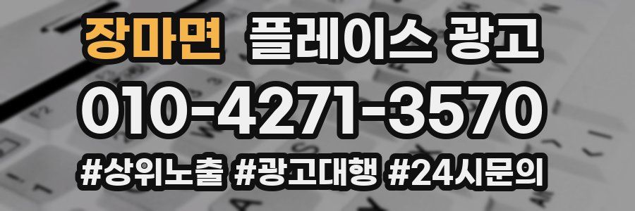 장마면 플레이스 광고