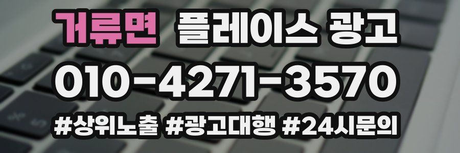 거류면 플레이스 광고