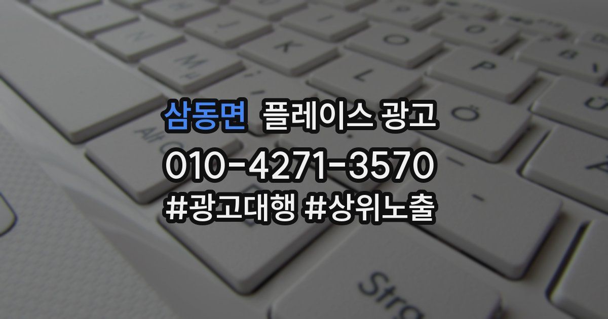 삼동면 플레이스 광고
