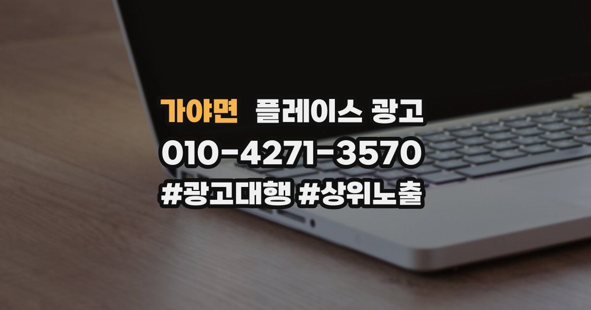 가야면 플레이스 광고