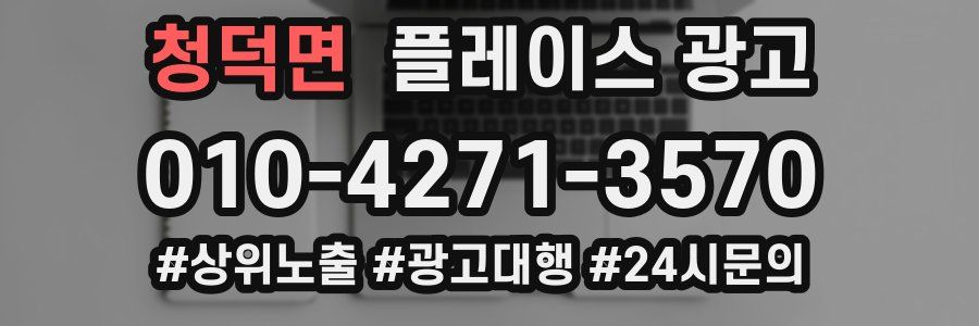 청덕면 플레이스 광고
