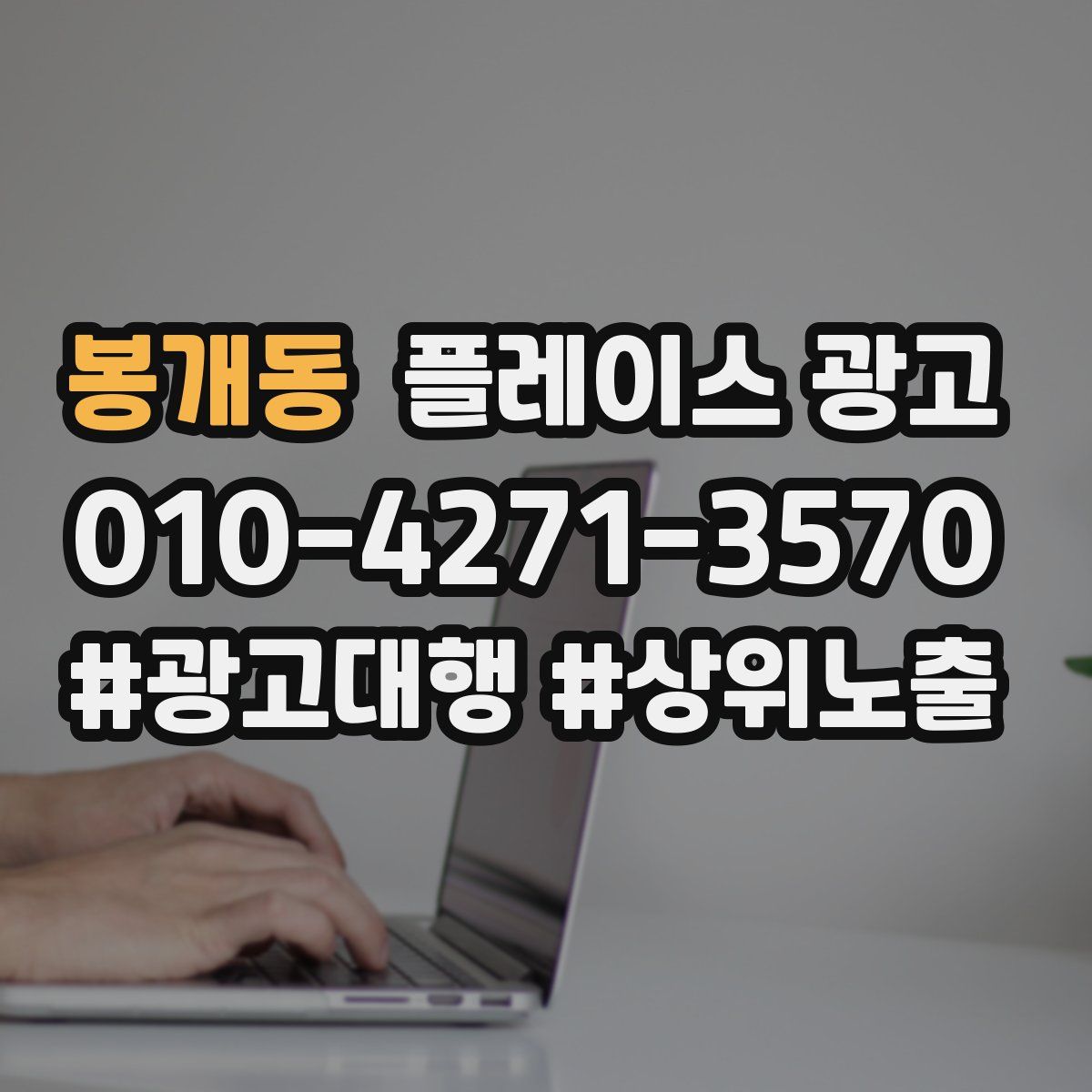 봉개동 플레이스 광고
