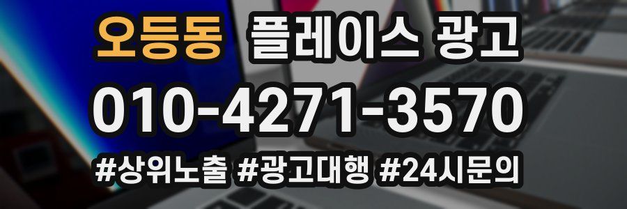 오등동 플레이스 광고