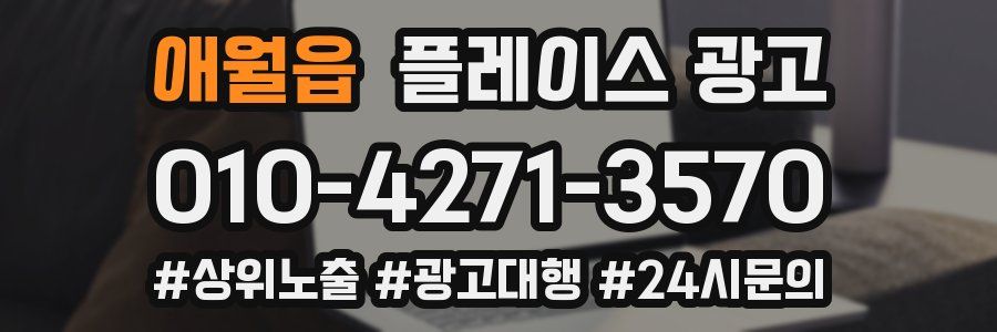 애월읍 플레이스 광고