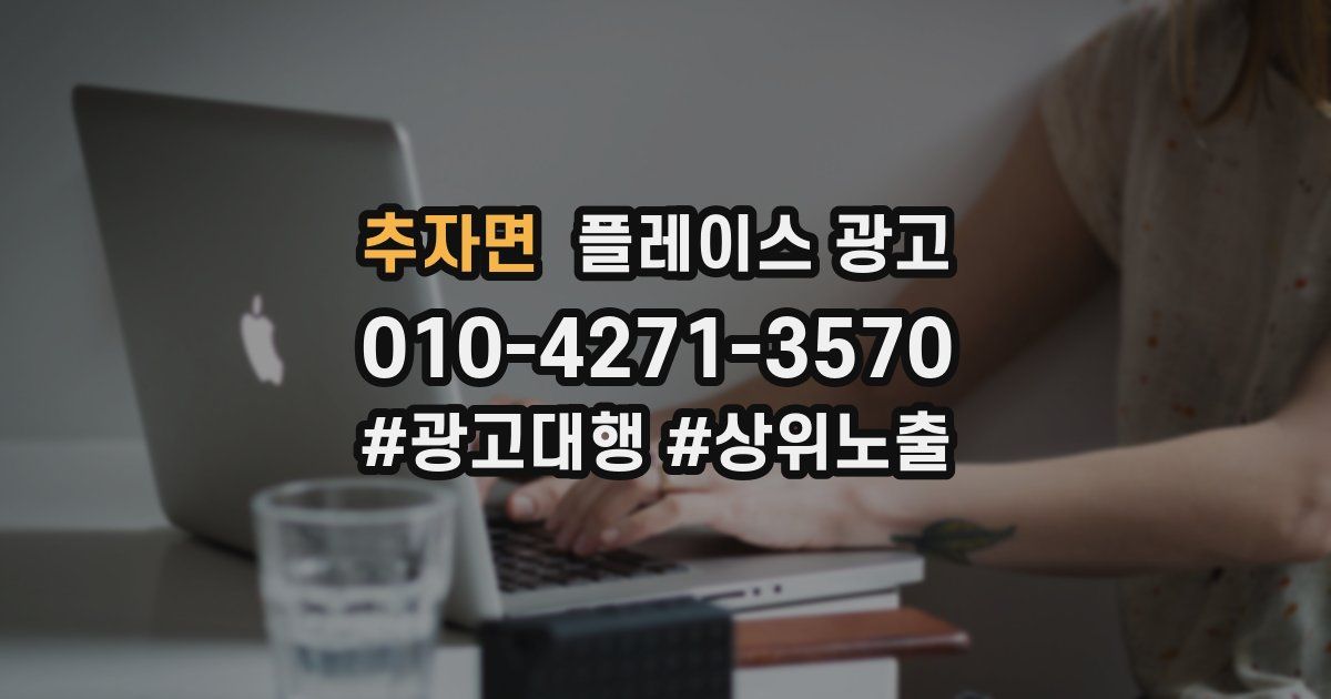 추자면 플레이스 광고