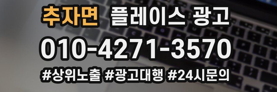 추자면 플레이스 광고