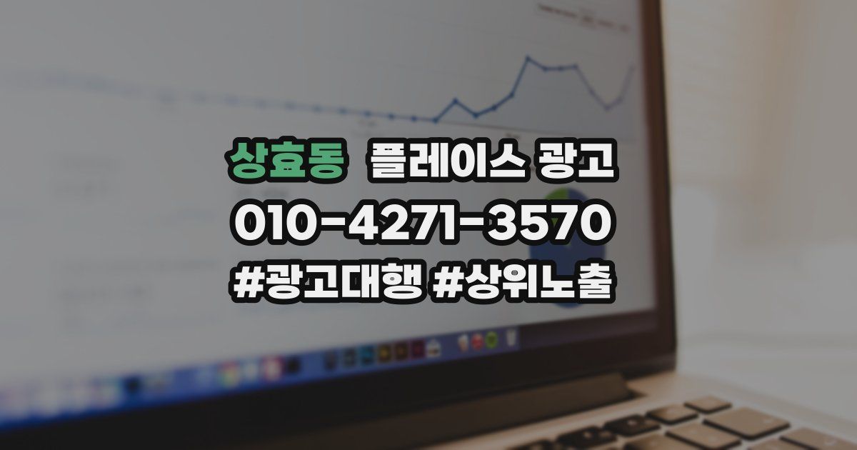 상효동 플레이스 광고