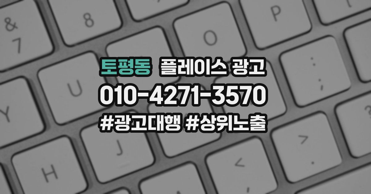 토평동 플레이스 광고