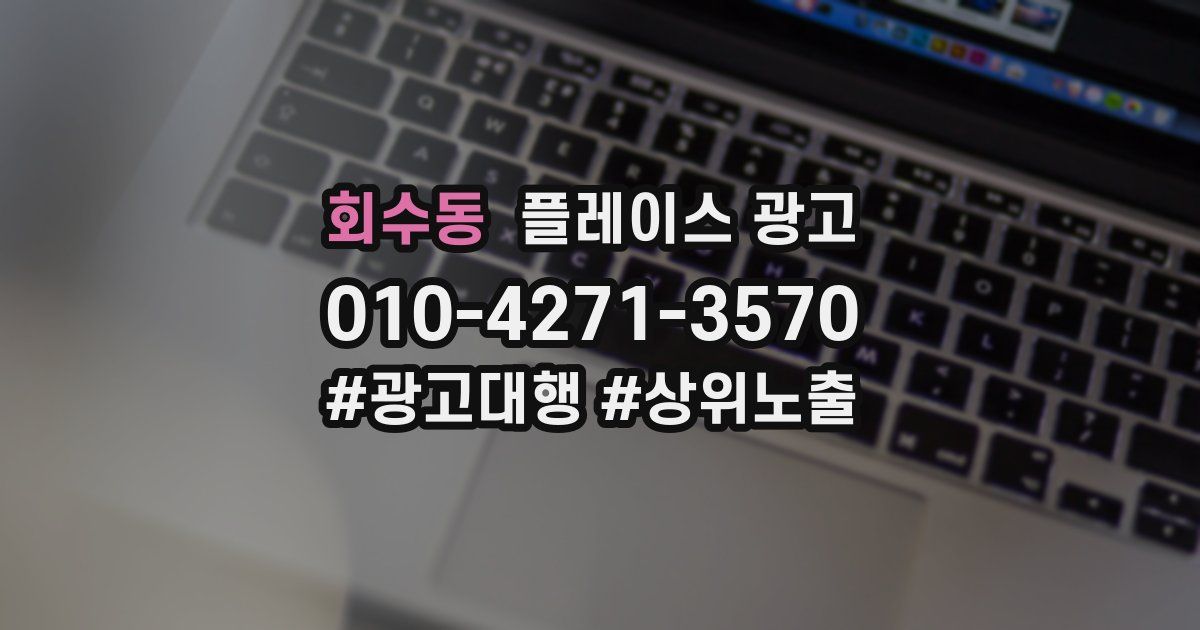 회수동 플레이스 광고