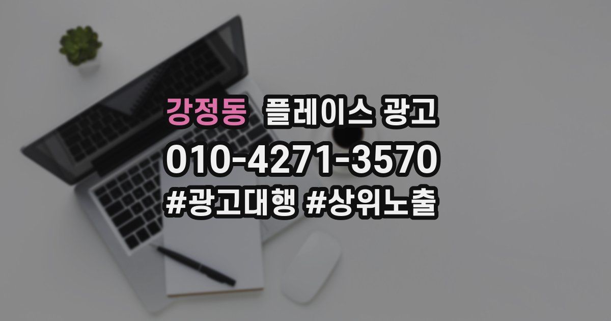 강정동 플레이스 광고