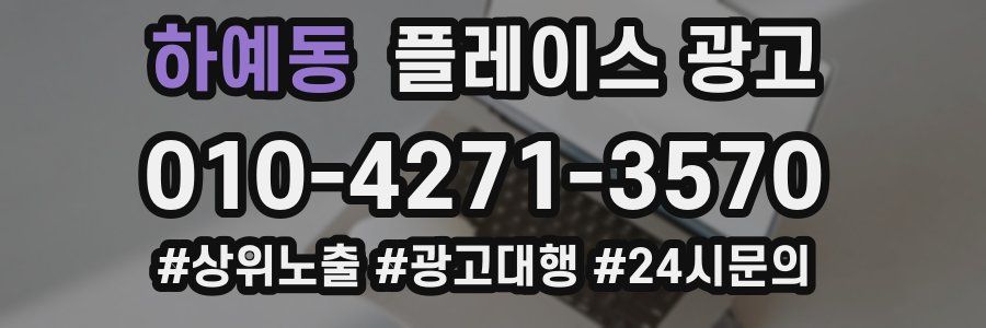 하예동 플레이스 광고