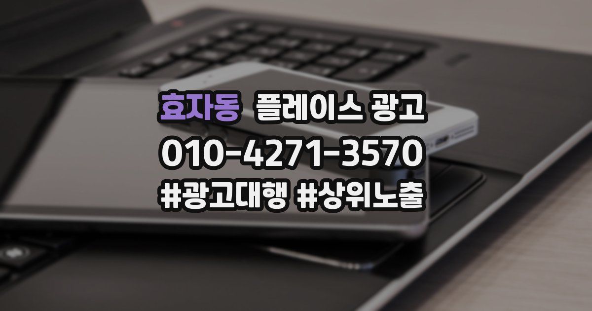 효자동 플레이스 광고