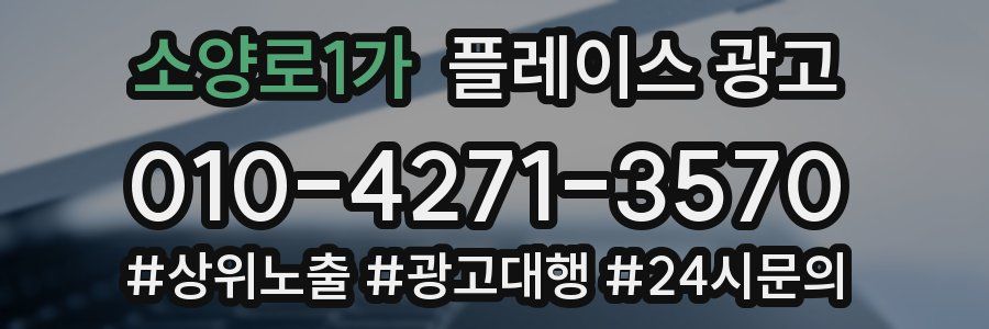 소양로1가 플레이스 광고