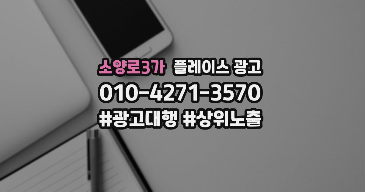 소양로3가 플레이스 광고