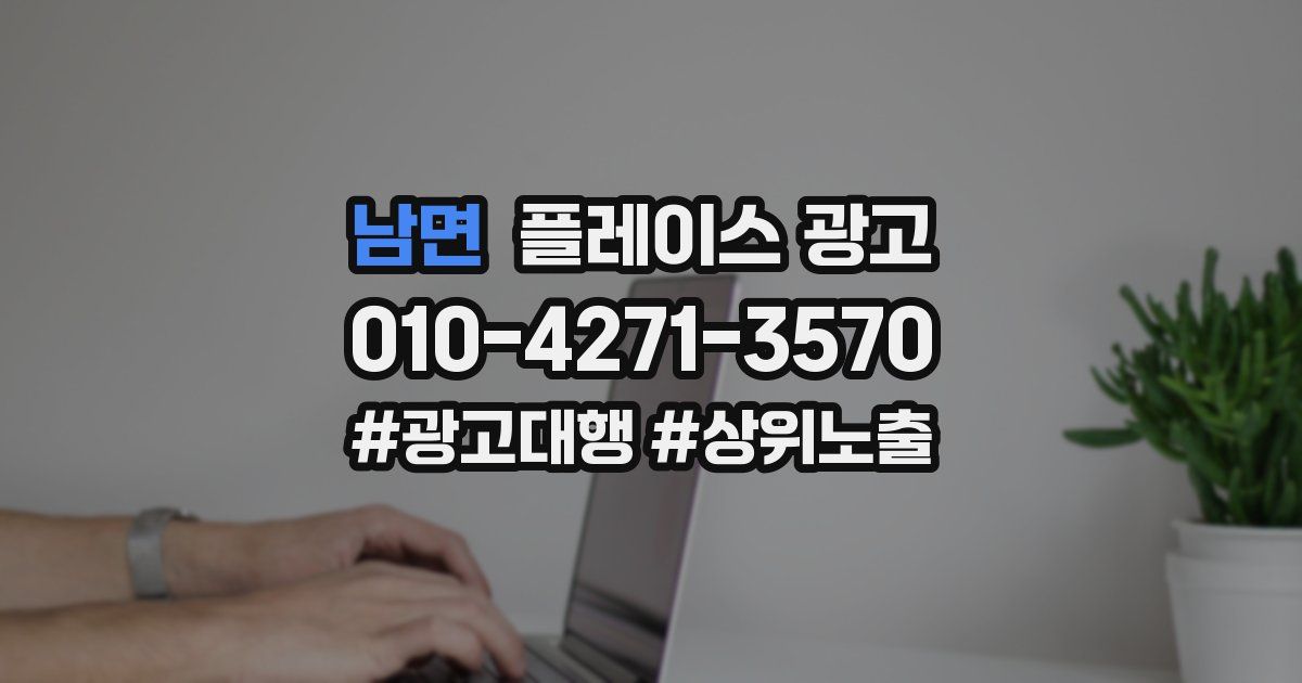 남면 플레이스 광고