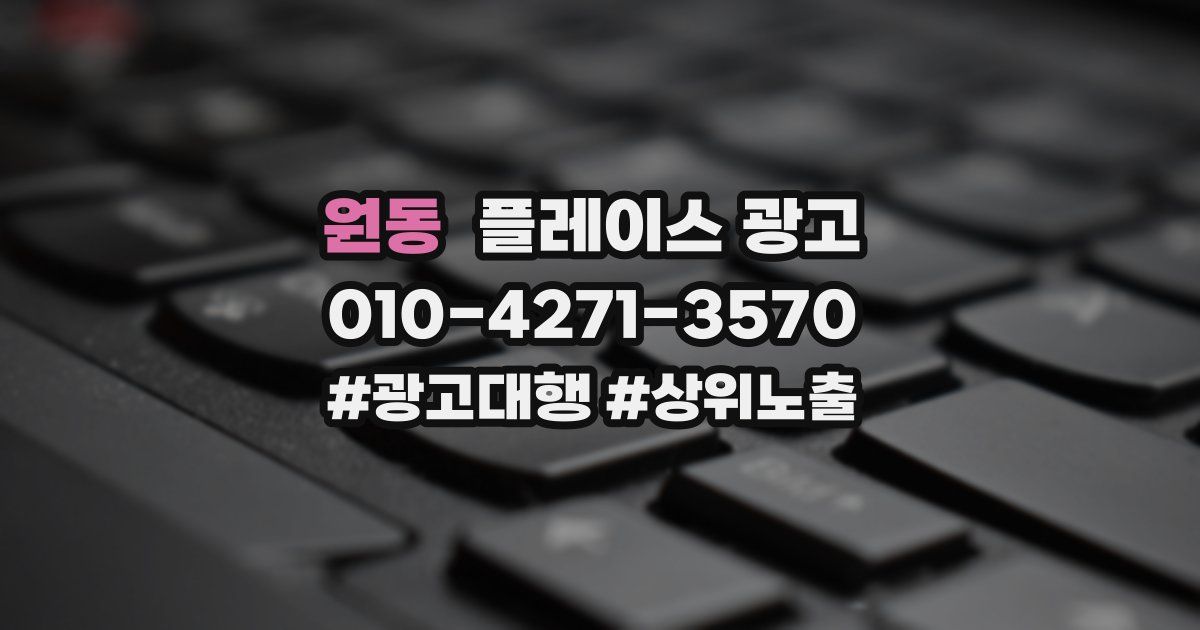 원동 플레이스 광고