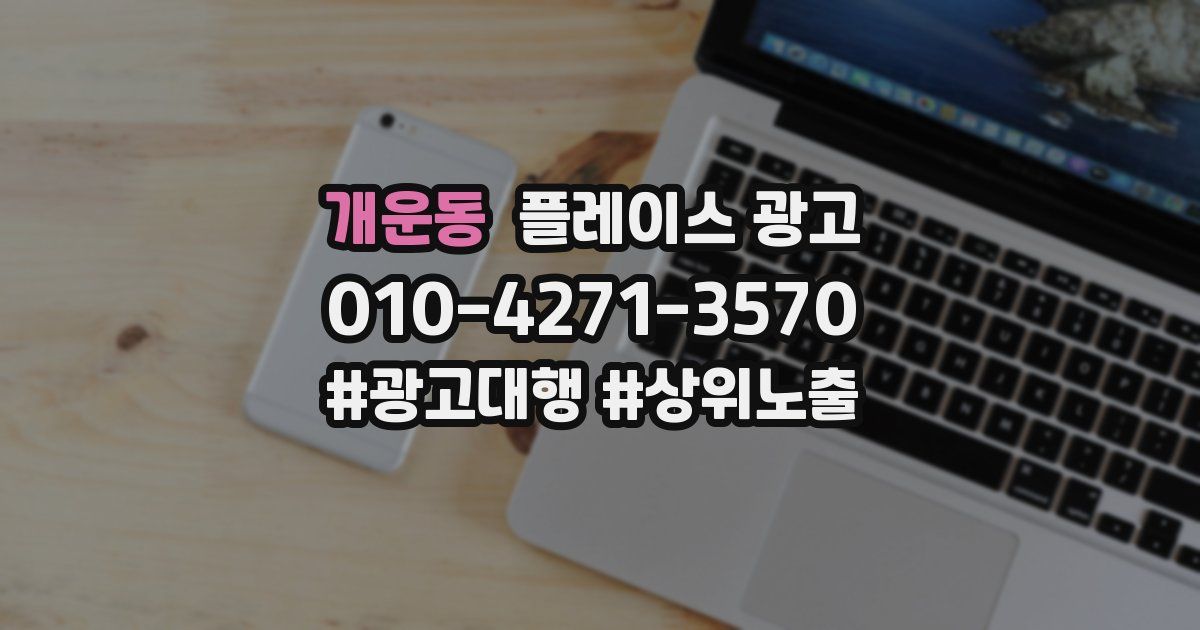 개운동 플레이스 광고