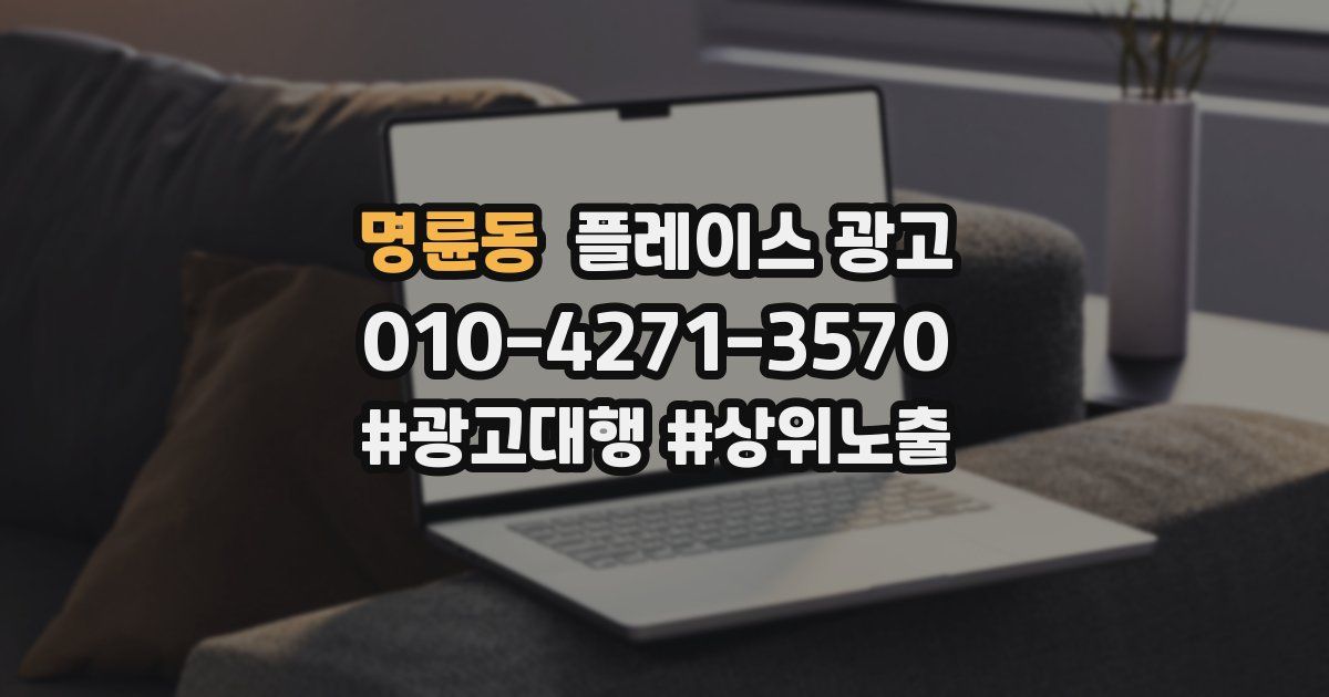 명륜동 플레이스 광고
