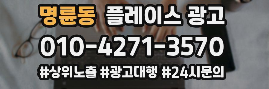 명륜동 플레이스 광고