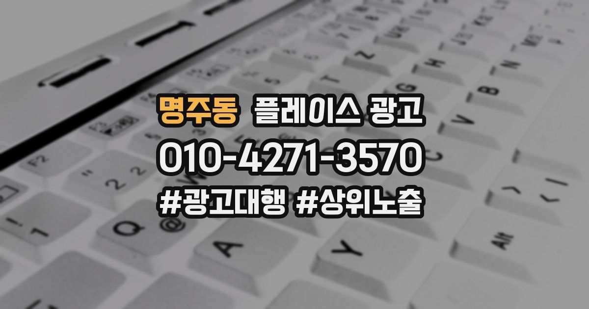 명주동 플레이스 광고