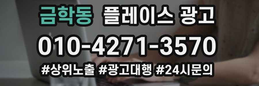 금학동 플레이스 광고