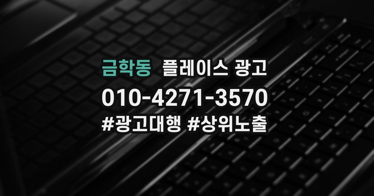 금학동 플레이스 광고