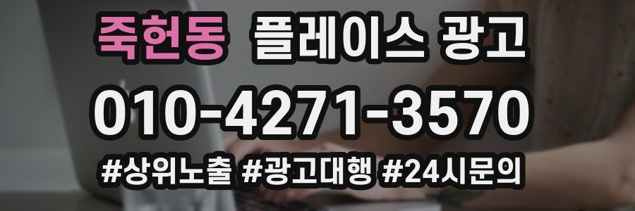 죽헌동 플레이스 광고