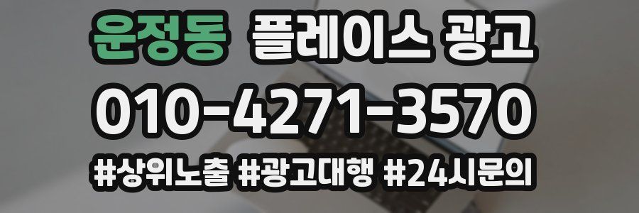 운정동 플레이스 광고