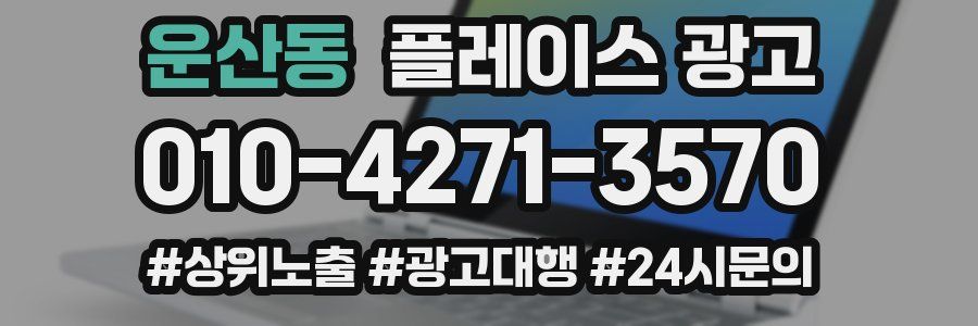 운산동 플레이스 광고