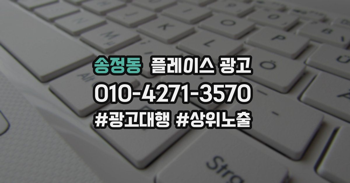 송정동 플레이스 광고