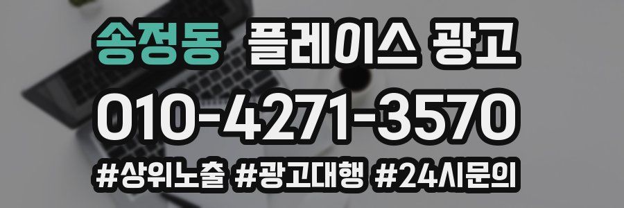 송정동 플레이스 광고