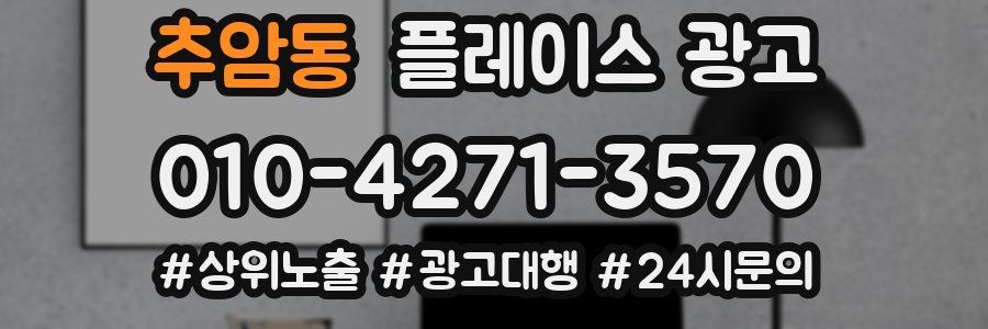 추암동 플레이스 광고