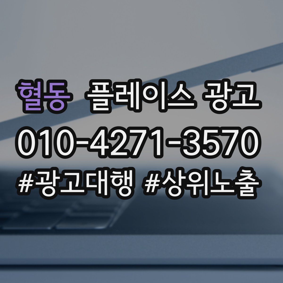 혈동 플레이스 광고