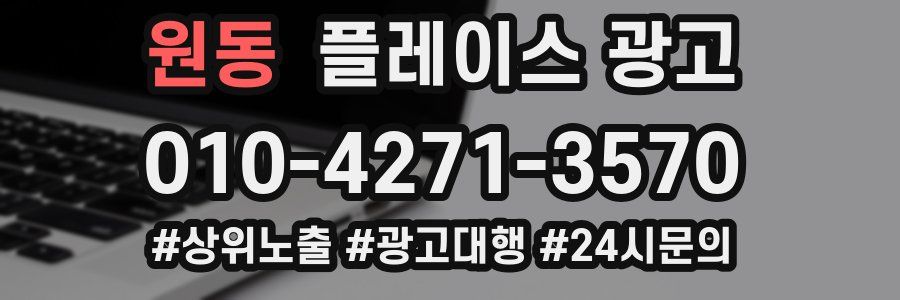 원동 플레이스 광고
