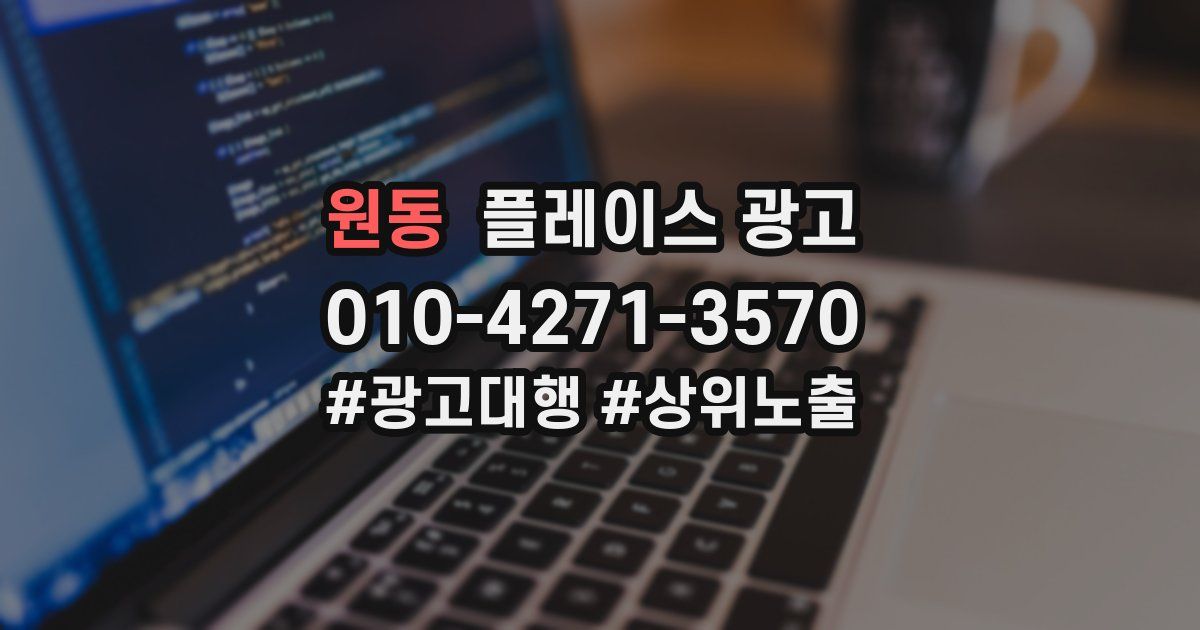 원동 플레이스 광고