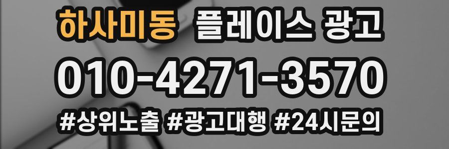 하사미동 플레이스 광고