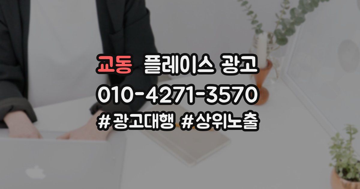 교동 플레이스 광고