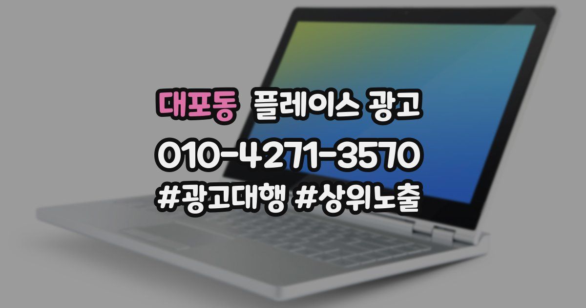 대포동 플레이스 광고