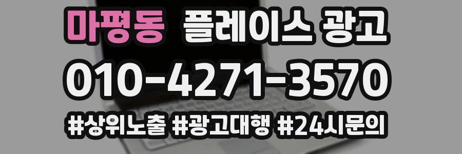마평동 플레이스 광고