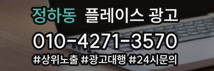 정하동 플레이스 광고