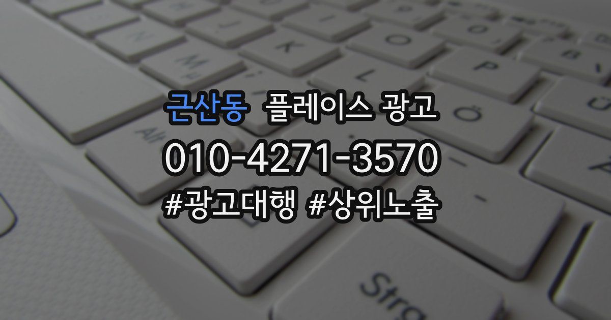 근산동 플레이스 광고