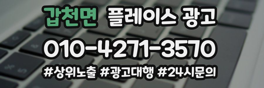 갑천면 플레이스 광고