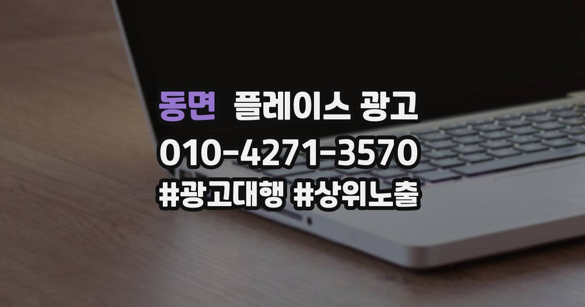 동면 플레이스 광고